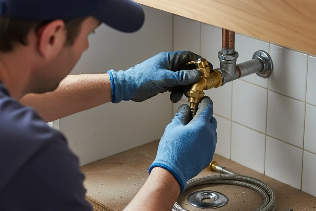 Shutoff valve and fitting work during Faucet and Fixture Repair in Logansport